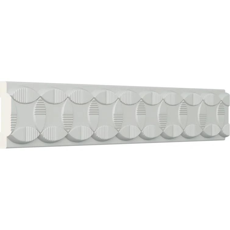 Ekena Millwork Endurathane Cole Chair Rail, 1 7/8"H x 1/2"P x 94 1/2"L, (1 1/8"Repeat), Factory Primed (8-Pack) (Set of 8)