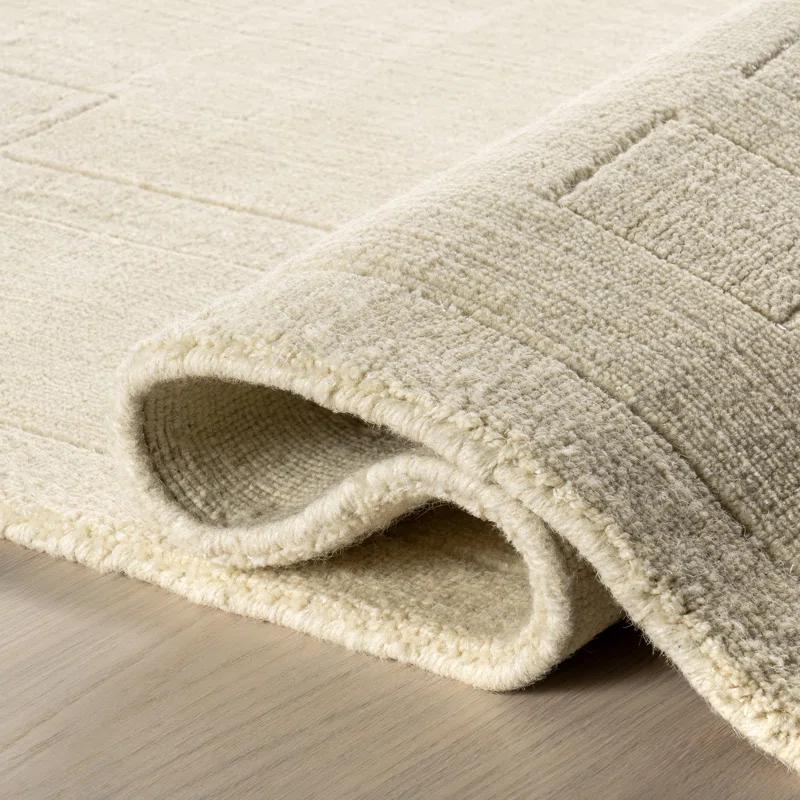 Latitude Run® Rune Bordered Wool-Blend Area Rug