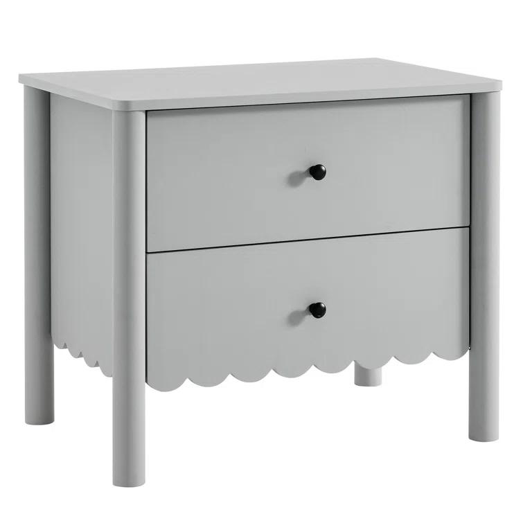 Modway Emmeline Scalloped 2-Drawer Nightstand