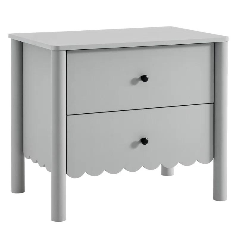 Modway Emmeline Scalloped 2-Drawer Nightstand