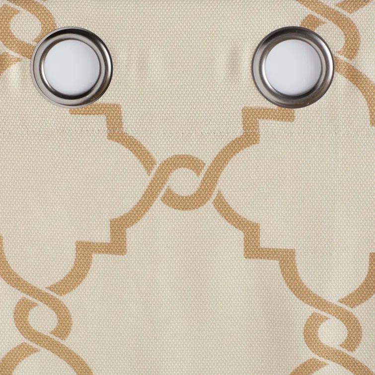 Madison Park Saratoga Fretwork Print Grommet Top Single Window Valance