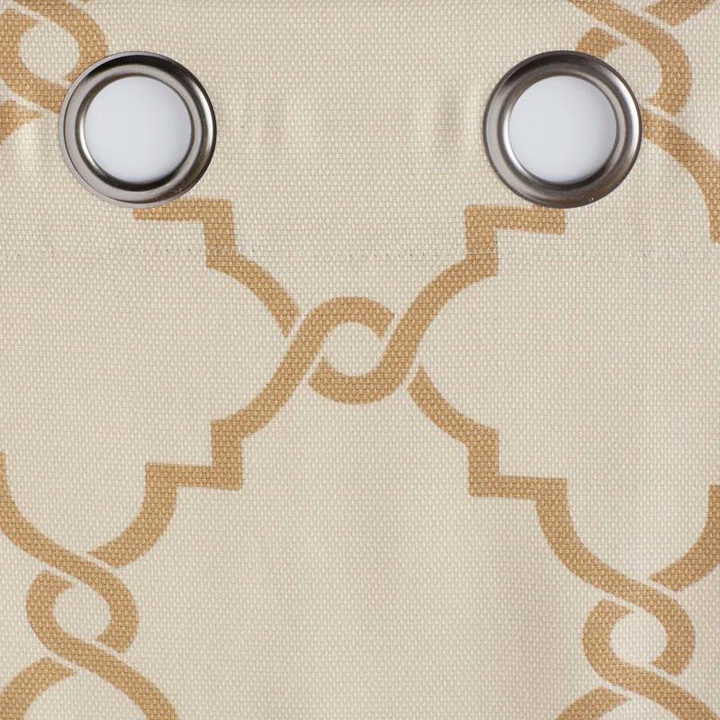 Madison Park Saratoga Fretwork Print Grommet Top Single Window Valance