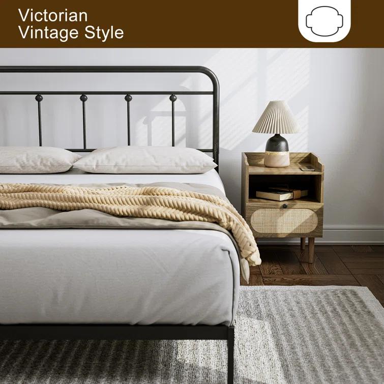 August Grove® August Grove® Metal Headboard - Adjustable Height - Farmhouse Victorian Style