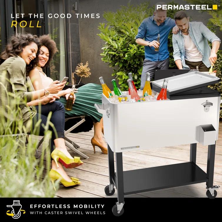 Permasteel 80-Qt Outdoor Patio Cooler with Removable Basin