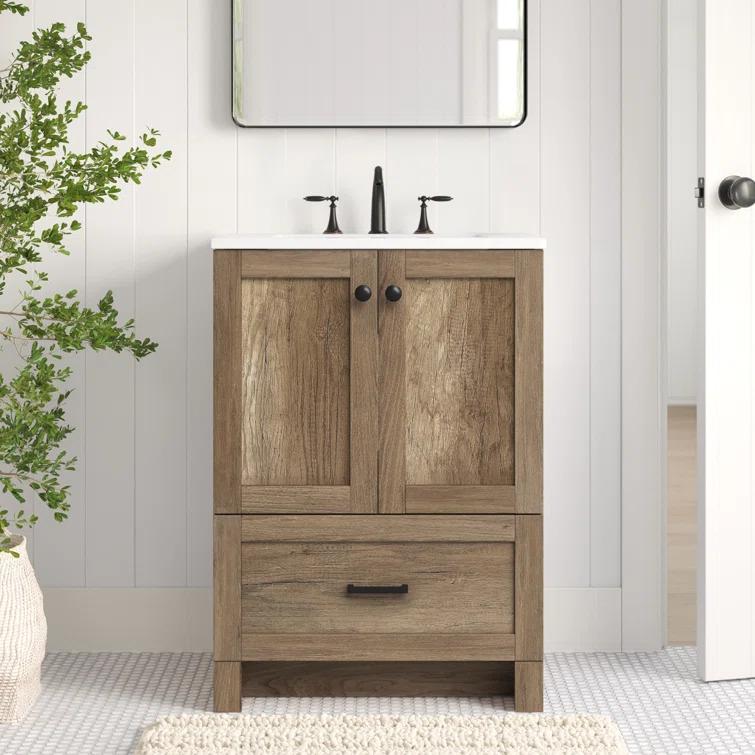 Lark Manor™ Soma 24'' Single Bathroom Vanity with Engineered Marble Top