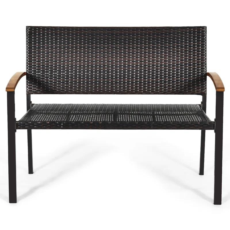 Red Barrel Studio® Alisanne Steel Outdoor Bench