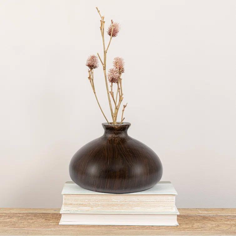 Rodiguez 7.25'' Solid Wood Table Vase
