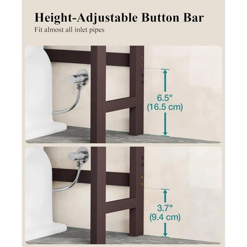 Over The Toilet Storage, Bamboo 3-Tier Over Toilet Bathroom Organizer with Adjustable Shelf