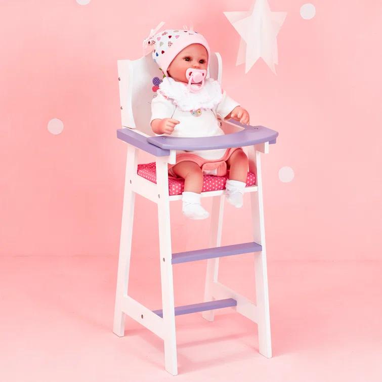 Teamson Kids Olivia's Little World Wooden Baby Doll High Chair