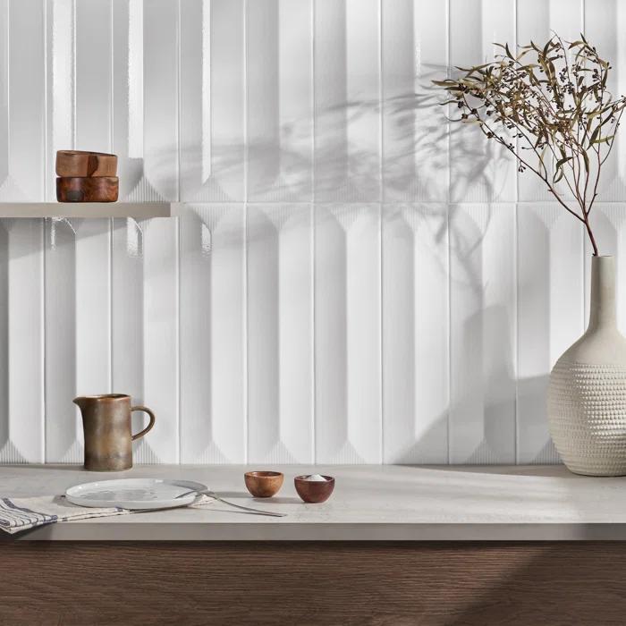 Radiant Inflex 4.43'' W x 17.62'' L Crackled Ceramic Subway Wall Tile (6.53 Sq. Ft. / Case)