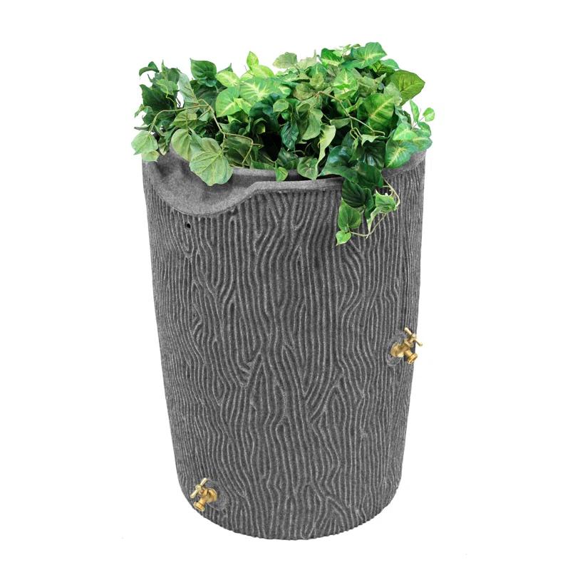 Good Ideas Good Ideas 50 Gallons Plastic Drainable Dual Overflow Planter Rain Barrel
