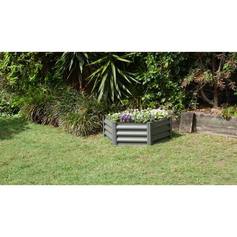The Organic Garden Co Hakea 3.28' x 3.28' Metal Hex Garden Bed