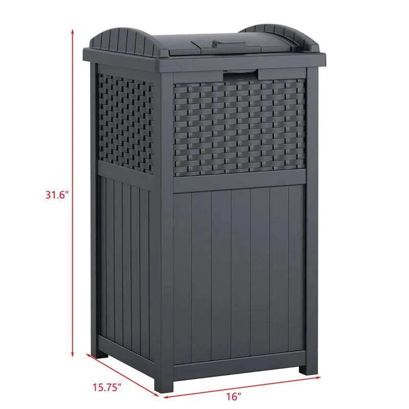Ameriwood Resin Manual Lift Kitchen Trash Can - 33 Gallons