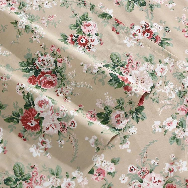 Laura Ashley Laura Ashley Printed Cotton Percale Sheet Set