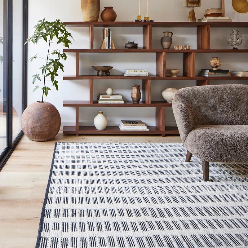Arvin Olano x Rugs USA Parker Check Textured Ivory Area Rug