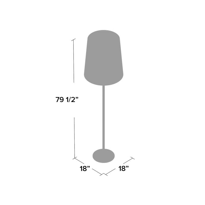 Robert Abbey Buster 79.5'' Polished Nickel Traditional Floor Lamp