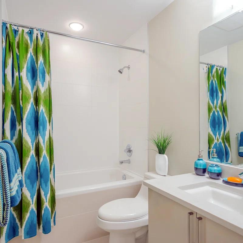 Design House Classic Adjustable Straight Tension Shower Curtain Rod for Bathroom