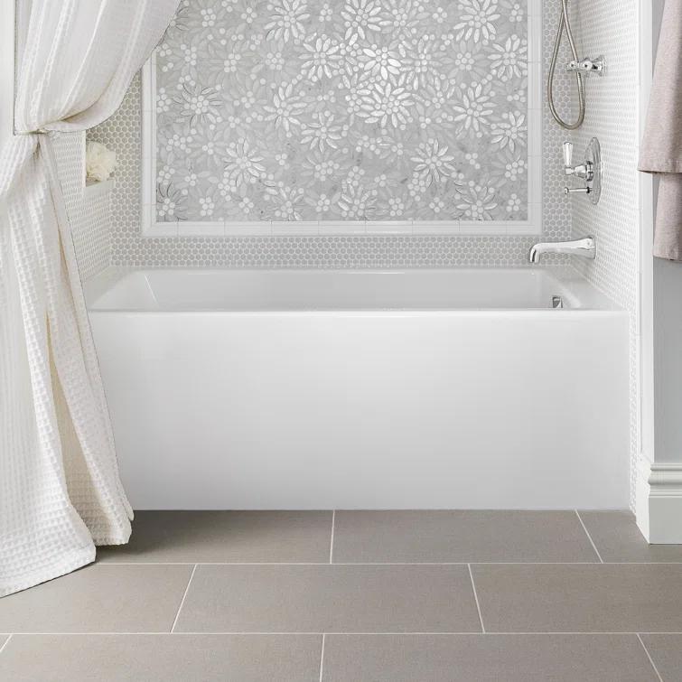 Hydro Systems Sydney 60'' x 32'' Alcove / Tile In Soaking Acrylic Bathtub SYD6032ATO-BIS-LH-WOV.WHI