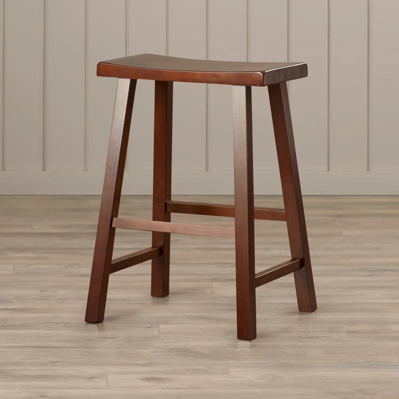 24" Saddleseat Counter Stool (Distressed Walnut)