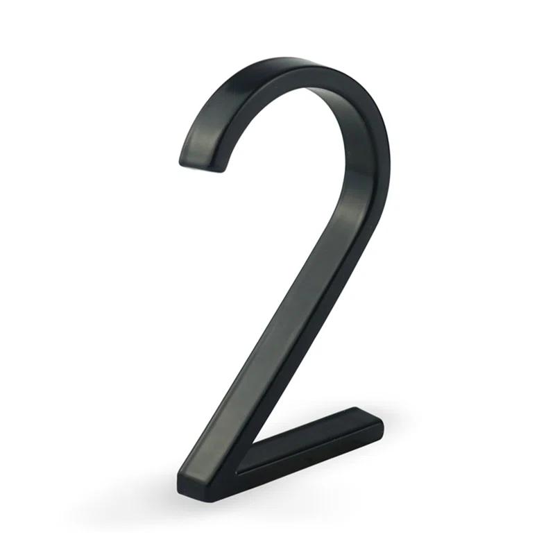 HASWARE 5Inch Black 5'' H Metal House Number