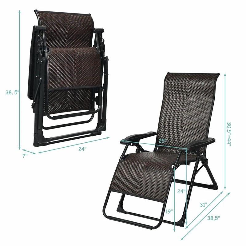 Calorful Folding Zero Gravity Chair (Set of 2)