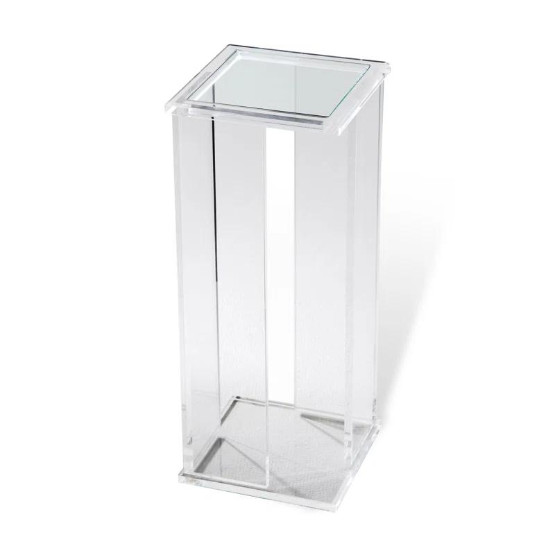 Interlude Mercer Glass Top End Table