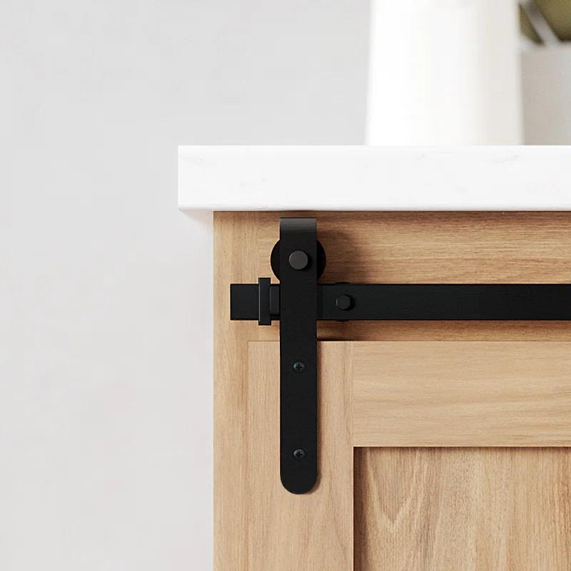 Quiet Glide Hook Mini Standard Single Track Barn Door Hardware Kit (Door Not Included)