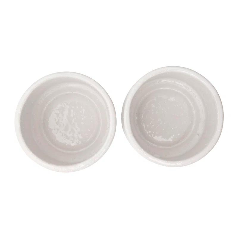 Creative Co-Op Stackable Stoneware Salt and Pepper Shaker Set | Wayfair