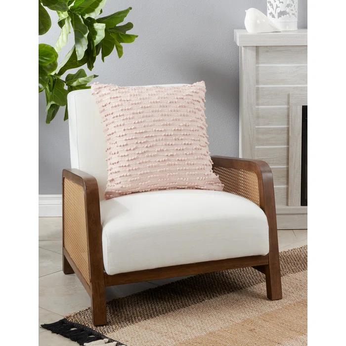 Saro Theo Collection Ruffled Cotton Throw Pillow