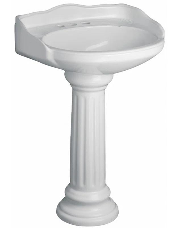 Barclay Barclay Victoria 21.75'' Vitreous China Oval Bathroom Sink with Overflow 3-758WH