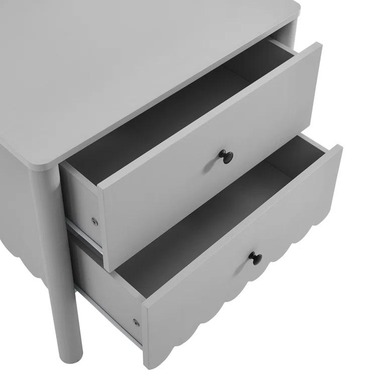 Modway Emmeline Scalloped 2-Drawer Nightstand