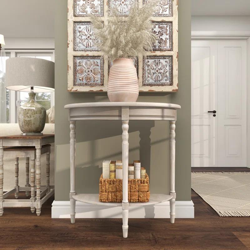 Ophelia & Co. Mcbroom Wood Half Moon 1 Shelf Console Table