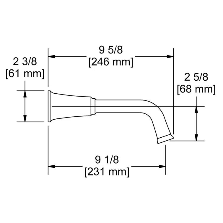 Riobel Momenti Wall Mount Lavatory Faucet MMSQ03JBN