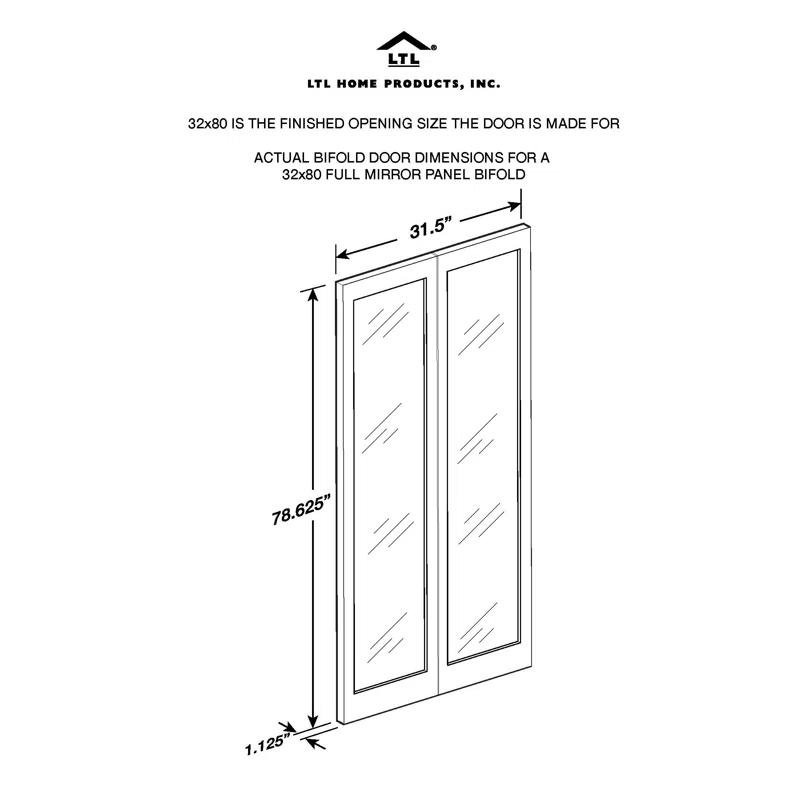 LTL Home Products 80.5'' Solid Wood Glass Unfinished