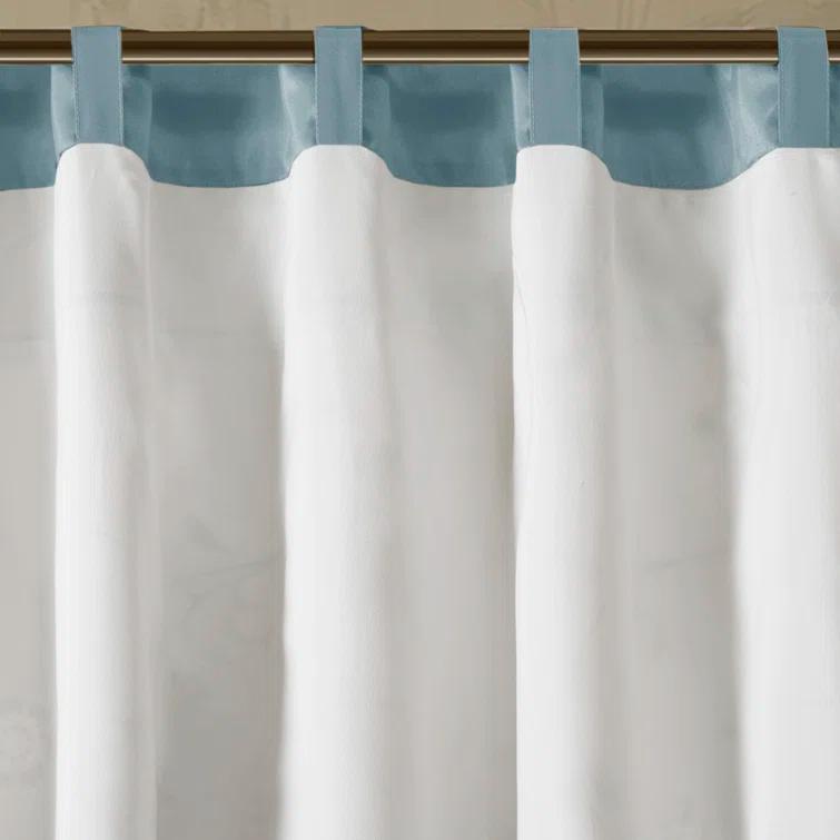 Madison Park Serene Floral Embroidered 50'' W Single Window Valance