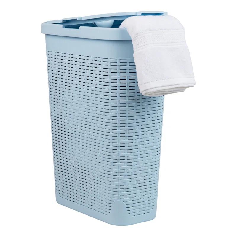 Mind Reader Mind Reader 50L Slim Laundry Hamper, Clothes Basket, Lid, Plastic
