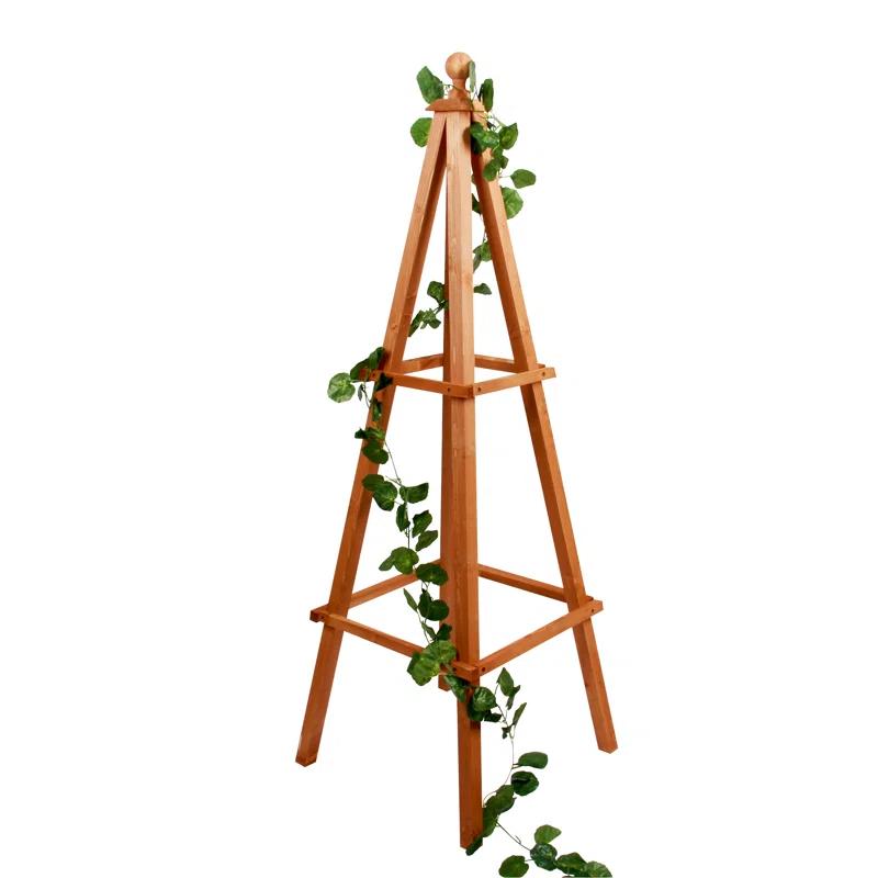53'' H x 18'' W Wood Obelisk Trellis