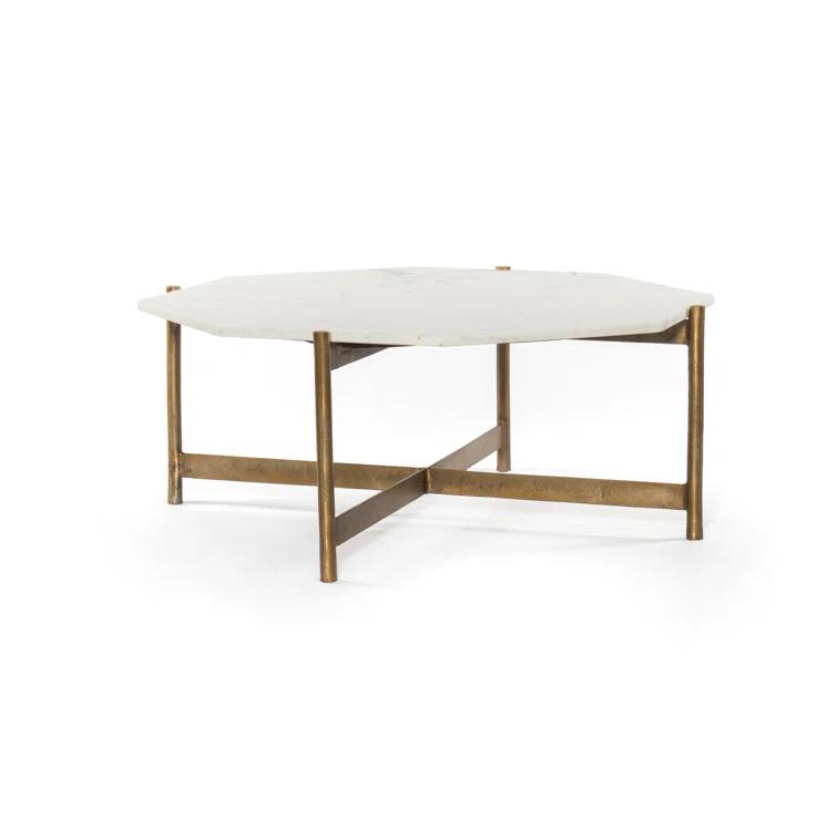 Montague Geometric Marble Coffee Table (40")