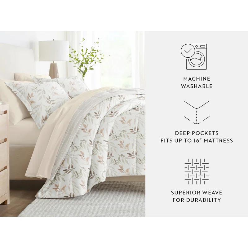 IEnjoy Home 7-Piece Bedding Bundle - Pattern Comforter and Sheet Set