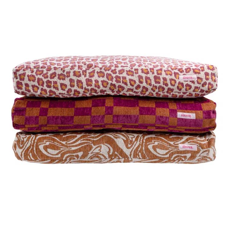The Licker Store Mabel Designer Modern Ultra Soft Reversible Plush Rectangular Pet Bed with Washable Cover