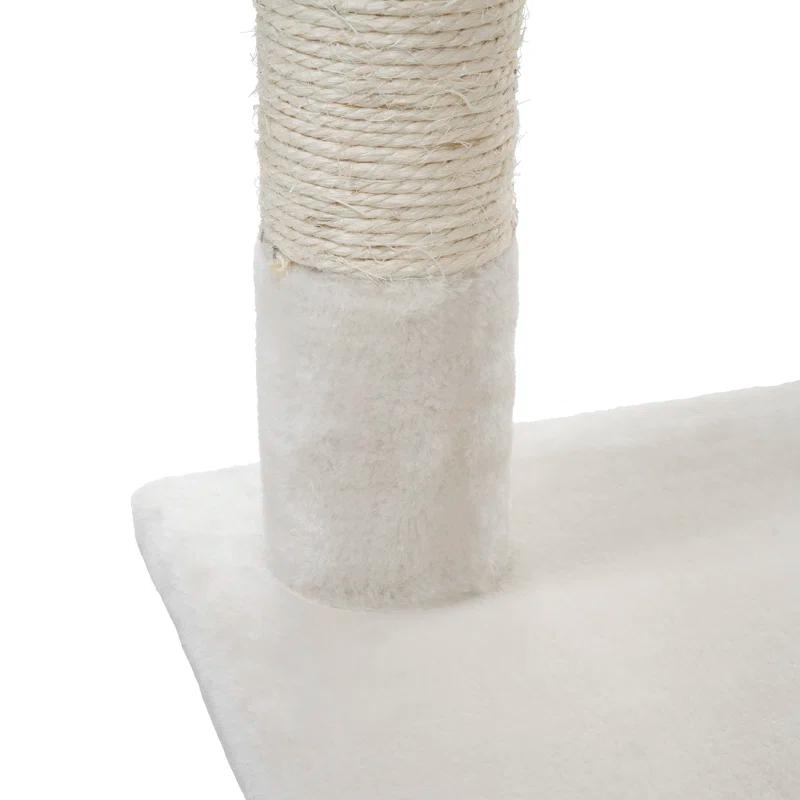 PetMaker 6 Foot Cat Tree with Scratch Posts in Ivory