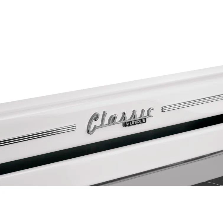 Unique Appliances Classic Retro 30" 5 Element 3.9 cu. ft. Freestanding Electric Glass Top Range with Convection Oven UGP-30CR EC W