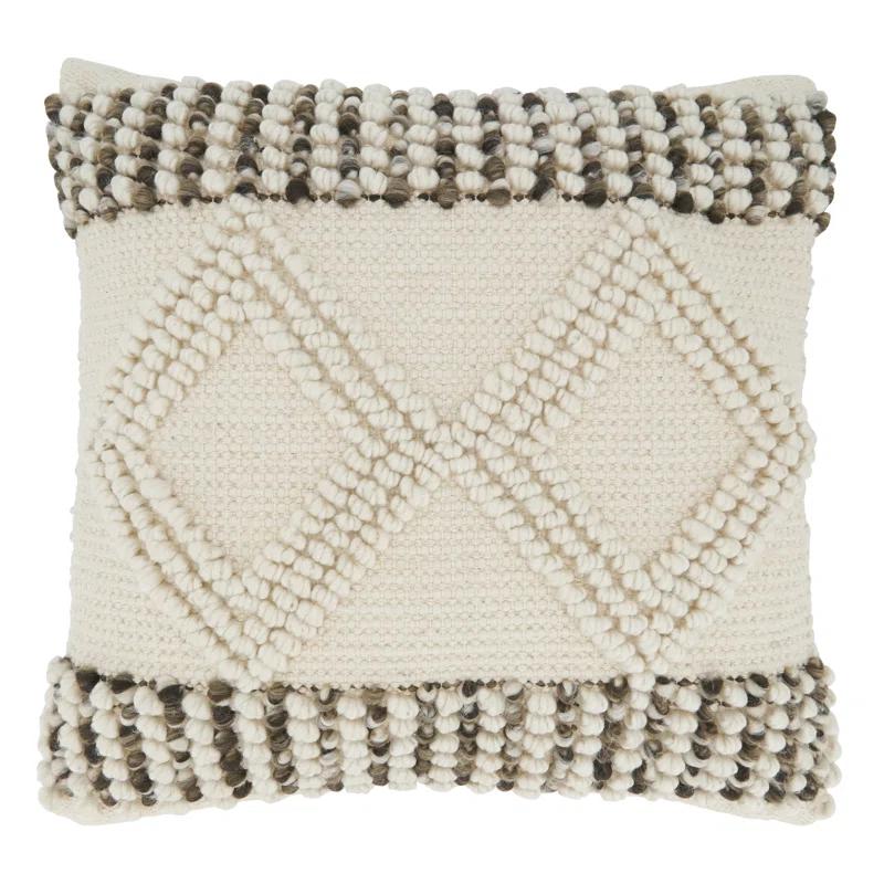 Saro Haniyah Geometric Cotton Blend Throw Pillow