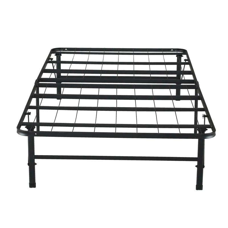 Alwyn Home Muscoy 14" Foldable Steel Bed Frame, No Box Spring Needed, Underbed Storage , Easy Assembly