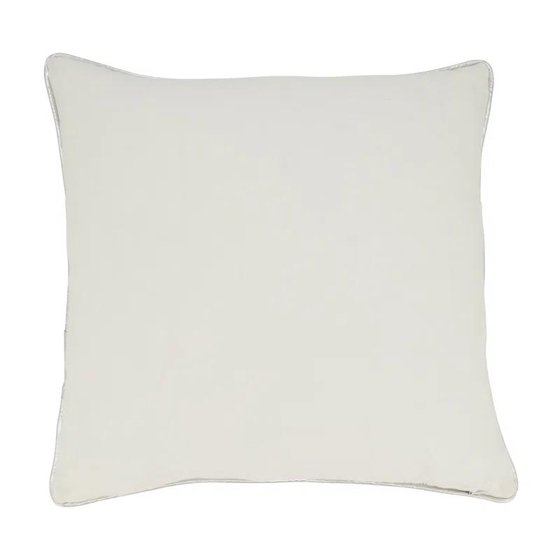 Saro Poinsettia Collection Floral Cotton Throw Pillow