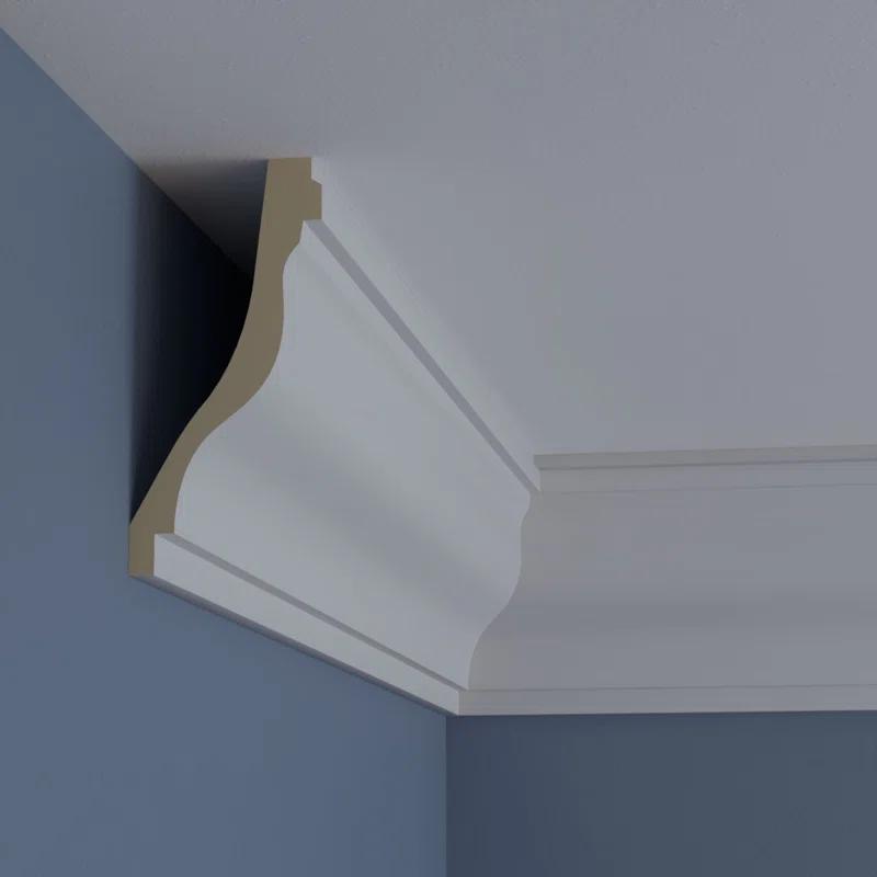 Ekena Millwork 7 1/8"H x 3 1/4"P x 7 3/4"F x 94 1/2"L Milton Smooth Crown Moulding