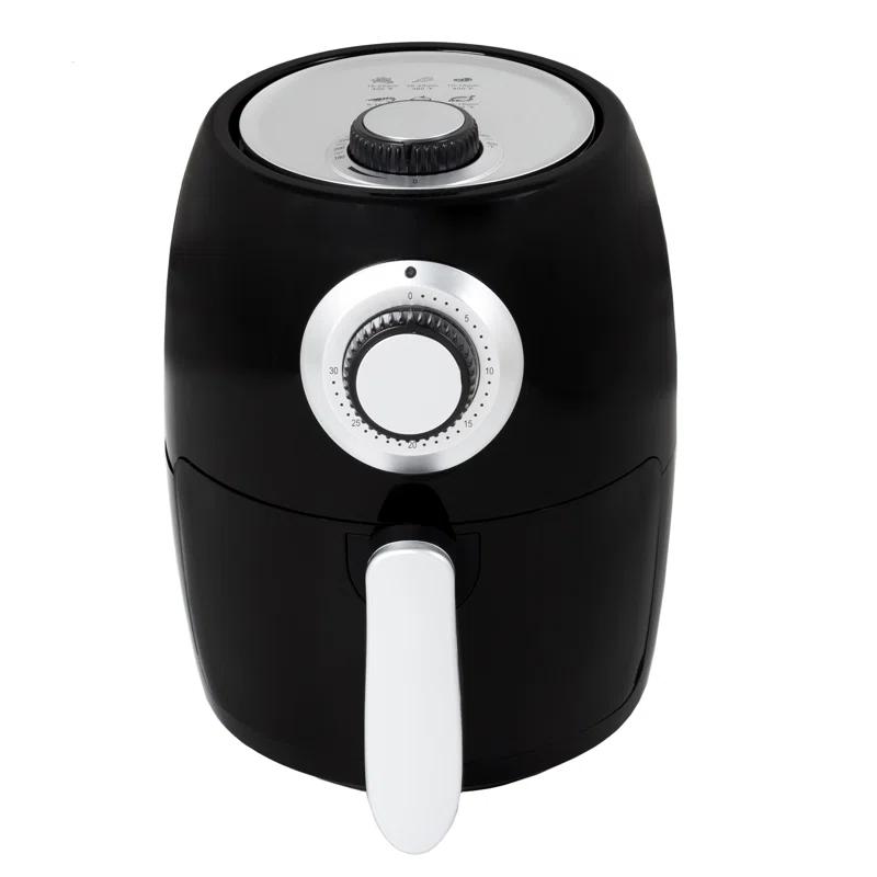 Classic Cuisine Air Fryer - 2.3-Quart Electric Fryer For Healthier Cooking - Compact Appliance With Nonstick Interior - Kitchen Gadgets By Classic Cuisine (Black)