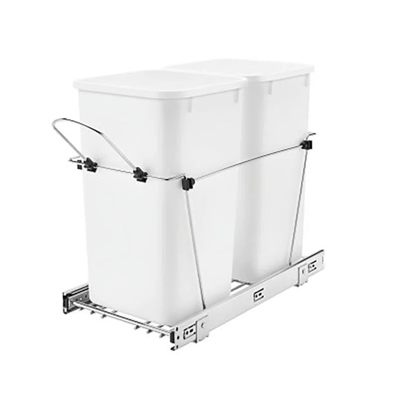 Rev-A-Shelf Double Sliding Pull-Out Waste Bin Containers