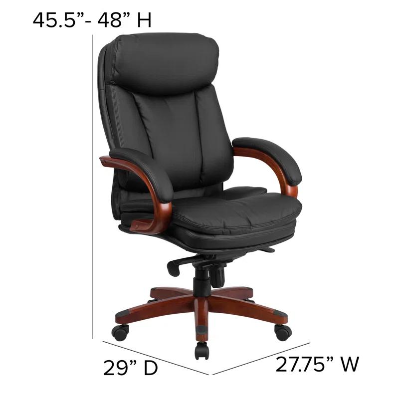Flash Furniture High Back LeatherSoft Executive Swivel Ergonomic Office Chair with Synchro-Tilt Mechanism