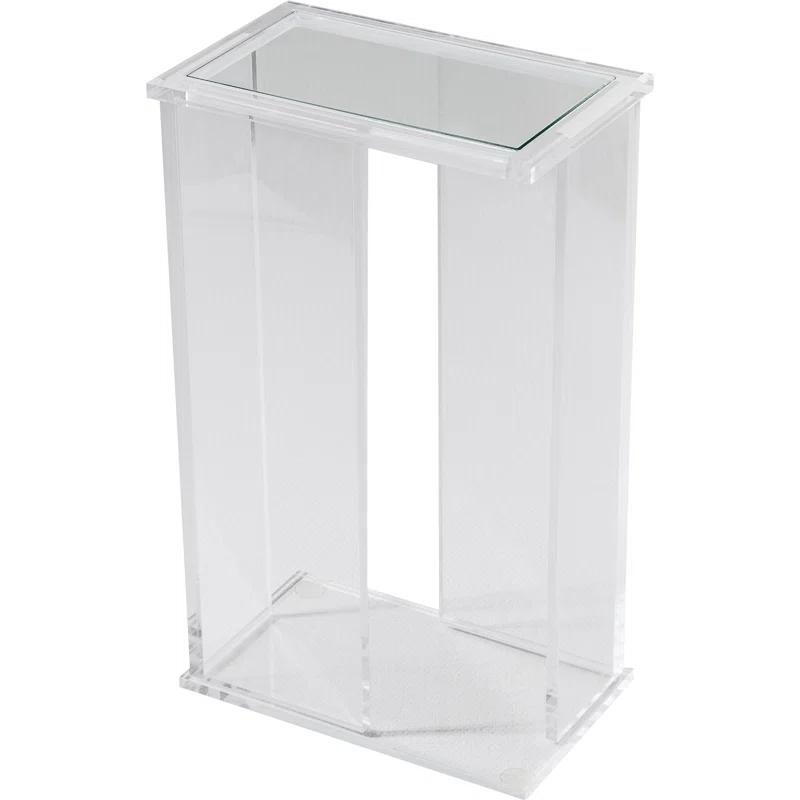 Interlude Mercer Glass Top End Table